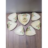 8 PIECES OF CARLTON WARE INCLUDES LIDDED POT AND 7 PLATES