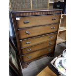 LEBUS FURNITURE 5 DRAWER CHEST OF DRAWERS