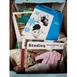 A BOX OF ASSORTED SEWING BOOKS INC SINGER ETC