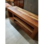 MODERN SHEESHAM WOOD TV UNIT