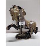 STUDIO POTTERY PRANCING HORSE BY PAULA HUMPHRIES POLPERRO POTTERY