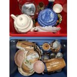 2 BOXES OF ASSORTED WARE INC WEDGWOOD ETC