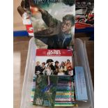 A BOX OF ASSORTED BOOKS INC HARRY POTTER THE TWO RONNIES ETC