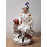 19TH CENTURY NAPOLEON STAFFORDSHIRE POTTERY FIGURE