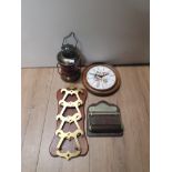 LETTER RACK LAMP AND CLOCK CUNARD WHITE STAR TOILET ROLL HOLDER