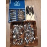 A SUBSTANTIAL AMOUNT OF PLAIN PINE PATTERNED CUTLERY REPRODUCED FROM THE SS QUEEN MARY LINER ETC