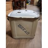 TIN TWIN HANDLED VINTAGE BREAD BIN