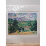 ROLF HARRIS LIMITED EDITION GICLEE PRINT HOMAGE TO MONT ST VICTOIRE CEZANNE 62 OUT OF 695 39X49CM