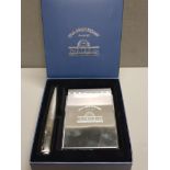 THE P O S H CLUB 25TH ANNIVERSARY METAL LETTER OPENER AND PAPER PAD HOLDER BOXED
