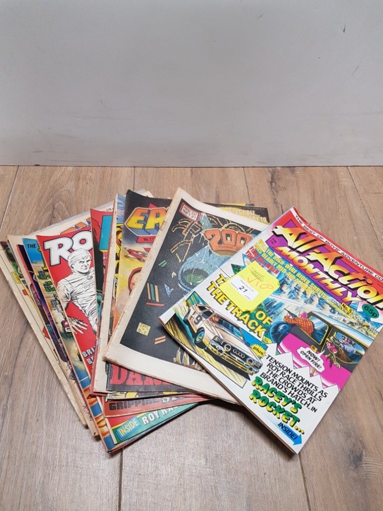 A LOT OF VINTAGE COMICS INC ALL ACTION MONTHLY ETC