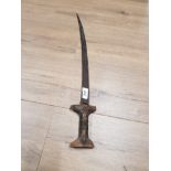 OLD ASIAN SWORD WITH LEATHER AND WOOD HANDLE