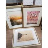 3 ASSORTED SIGNED PRINTS BY M REVERS