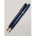 BLACK PARKER FOUNTAIN PEN WITH 14K GOLD NIB VICTORY TOGETHER WITH WATERMANS JUNIOR CANADA BLACK