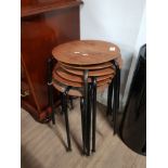 A SET OF 6 VINTAGE STOOLS MADE BY REST STOOL ENGLAND