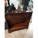 MAHOGANY 2 DRAWER HALL UNIT