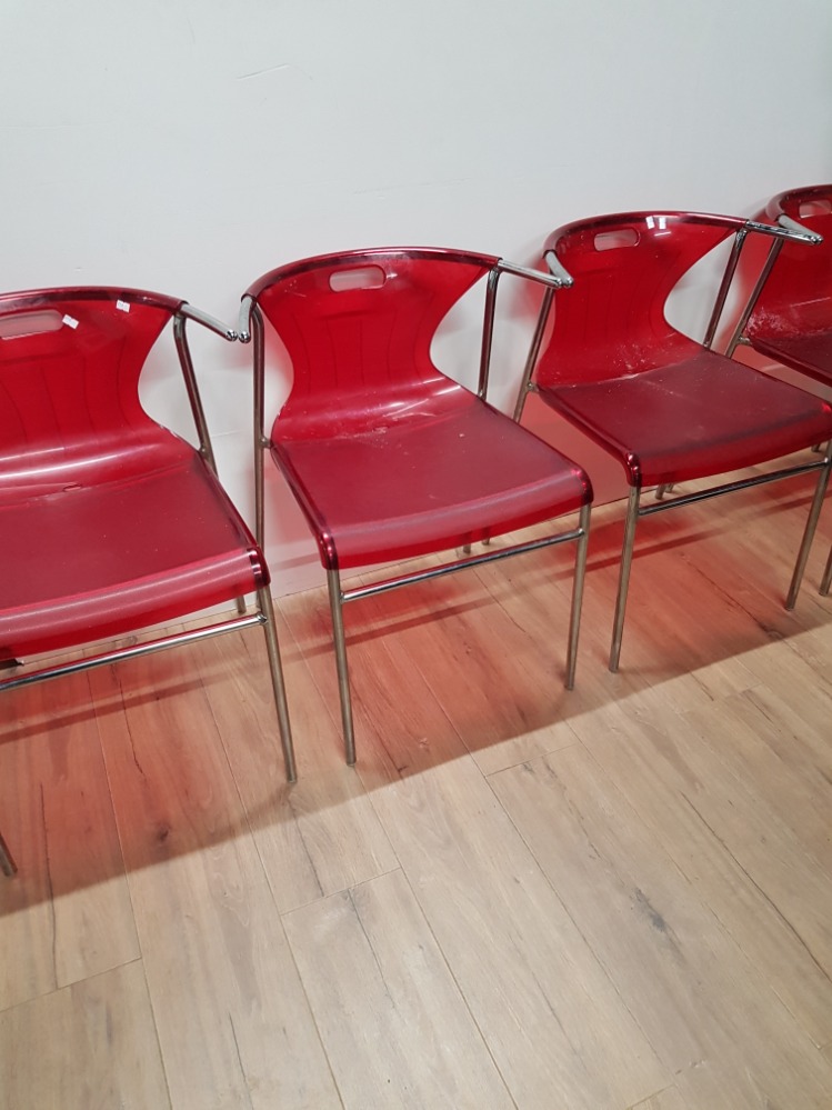 A SET OF 4 MODERN IKEA ELMA DINING CHAIRS