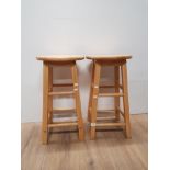 A PAIR OF MODERN STOOLS