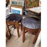 A PAIR OF ORIGINAL ART DECO LAMP TABLES