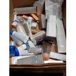 BOX OF BEAUTY PRODUCTS SKIN CARE AND SHAMPOOS ETC