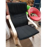 MODERN RELAXER CHAIR WITH BEECH FRAME