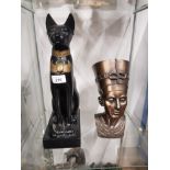 EGYPTIAN CAT AND EGYPTIAN BUST