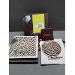 STRATTON V AND A ART DECO CHEVRON POWDER COMPACT AND MIRROR