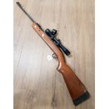 BSA AIRSPORTER 22 CAL MKIV AIR RIFLE WITH NIKKO STIRLING SCOPE