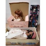 3 BOXED PORCELAIN DOLLS INCLUDING LEONARDO CLOWN ETC