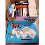 BOXED VINTAGE WADDINGTONS GO TRAVEL GAME TOGETHER WITH BOX OF SOFT BACK BOOKS