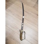 A CAVALRY SABRE WITH BRASS HILT