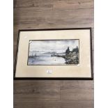 CANADIAN LAKE SCENE WATERCOLOUR SIGNED JESI 79