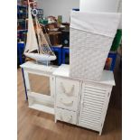 4 ITEMS INC LAUNDRY BASKET BATHROOM CABINET ETC