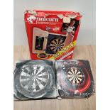 3 BOXED DARTBOARDS UNICORN BLADES AND BRISTLE