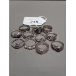 11 SILVER RINGS GROSS WEIGHT 32G