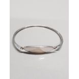 SILVER MOTHER OF PEARL BANGLE GROSS WEIGHT 7G