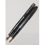 WAVERLY CAMERON FOUNTAIN PEN WITH 14CT GOLD NIB AND BLACK MABIE TODD BLACKBIRD SELF FILLER