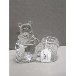 LENOX DISNEY GLASS WINNIE THE POOH WITH HONEYPOT ORNAMENT