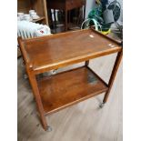 VINTAGE 2 TIER SERVING TROLLEY