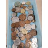 BOX OF FOREIGN COINAGE