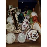 A BOX OF ASSORTED WARE INC MASONS ETC