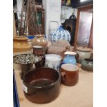 A SUBSTANTIAL AMOUNT OF STONEWARE AND STUDIO POTTERY