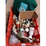 A BOX OF MISCELLANEOUS INC BESWICK BENE EAGLE ETC