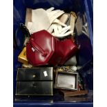 LARGE STORAGE BOX CONTAINING MISCELLANEOUS COSTUME JEWELLERY AND JEWELLERY BOXES ETC