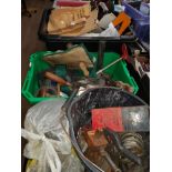 3 BOXES OF ASSORTED TOOLS INC SAW BLADES ETC