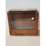 WOODEN BIRD BOX WITH GLASS SLIDING DOOR BY T GERRARD