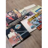 BUNDLE OF LP RECORDS INCLUDES ELVIS GREATEST HITS AND ROD STEWART ETC