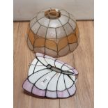 TIFFANY STYLE HANGING BUTTERFLY SHADE PLUS DECORATIVE LAMP SHADE