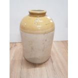 A STONEWARE FLAGON