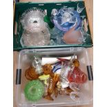 2 BOXES OF ASSORTED GLASS WARE