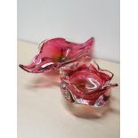 MURANO COLOURED GLASS CENTRE PIECE AND BOWL